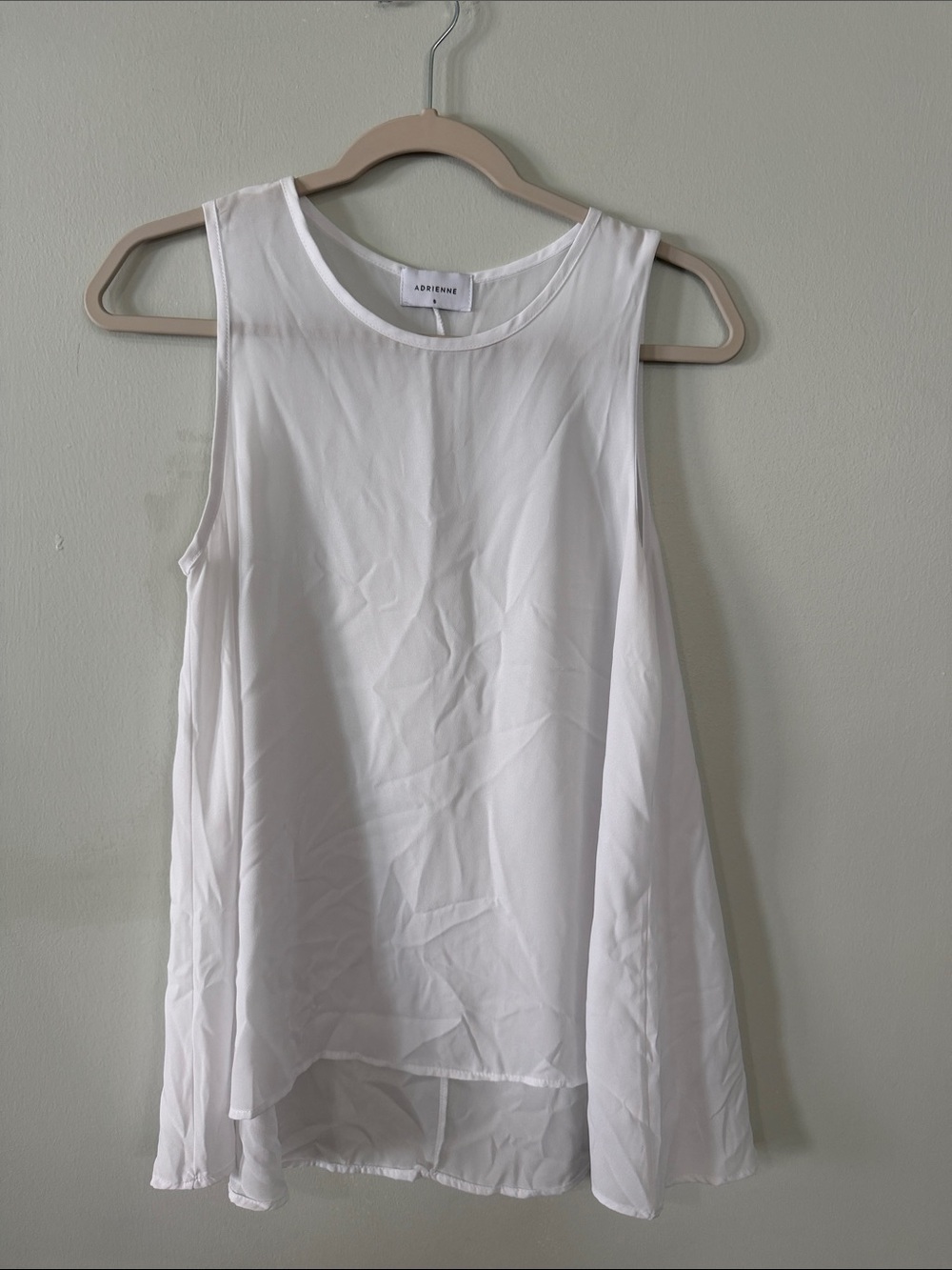 Adrienne White Lightweight Tank Top